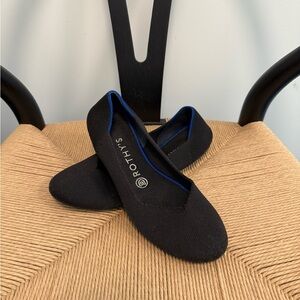 Rothy's Black Flats Sleek Minimalist Design